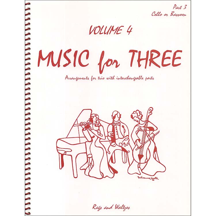 Music for Three, volume 4, cello, Rags & Waltzes (LRM)