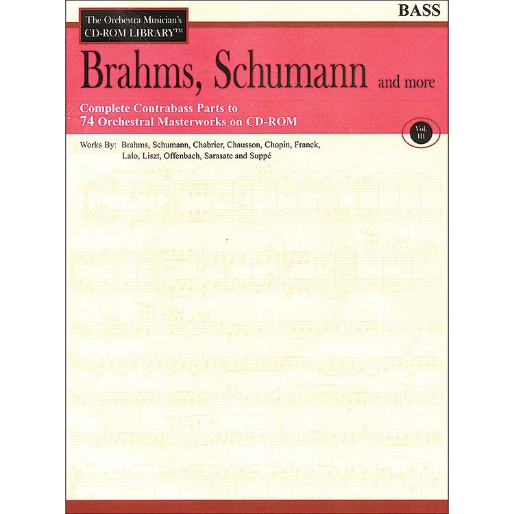 CD-ROM Library, volume 3, Ba; Brahms,Schumann et al. (HL)