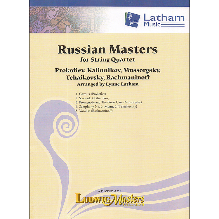 Russian Masters, string quartet, score and parts; Various (Latham Music)