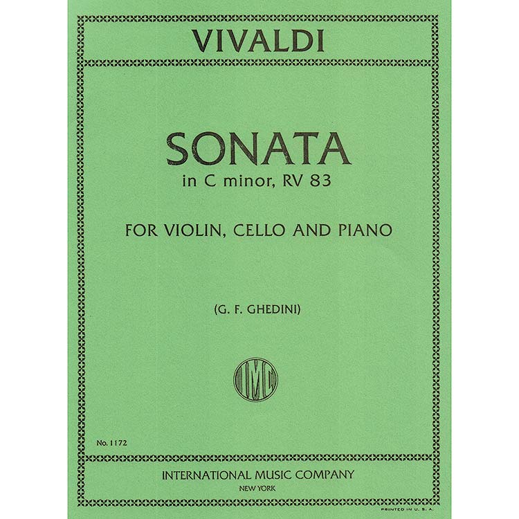 Sonata in C Minor, RV 83, F IX no.1, violin/cello/piano; Vivaldi