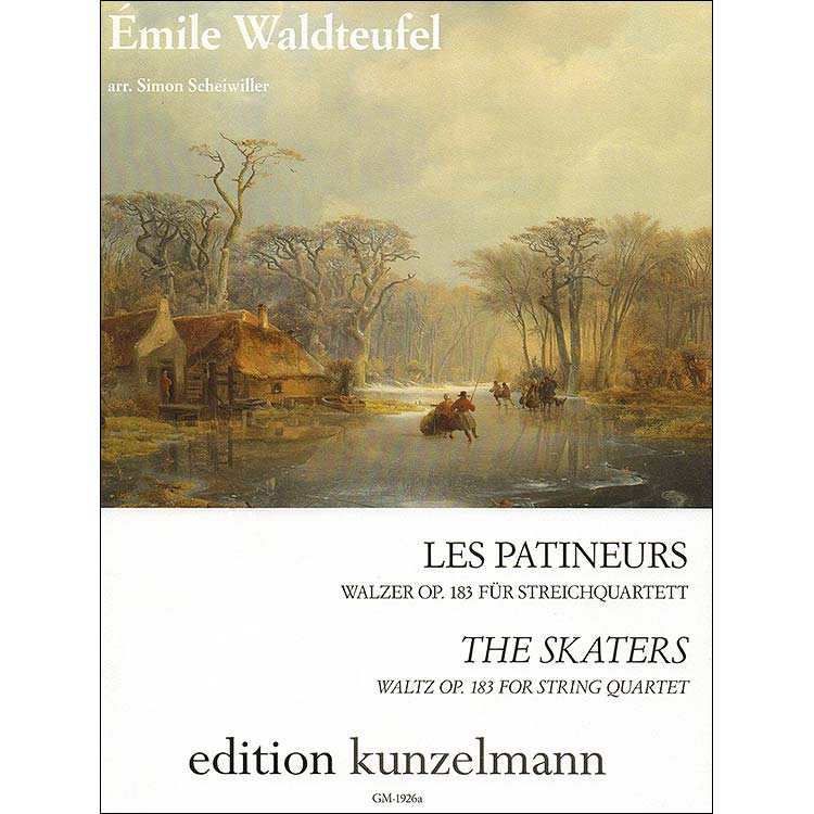 The Skaters Waltz (Les Patineurs) opus 183, score and parts arranged for string quartet; Emile Waldteufel (Edition Kunzelmann)
