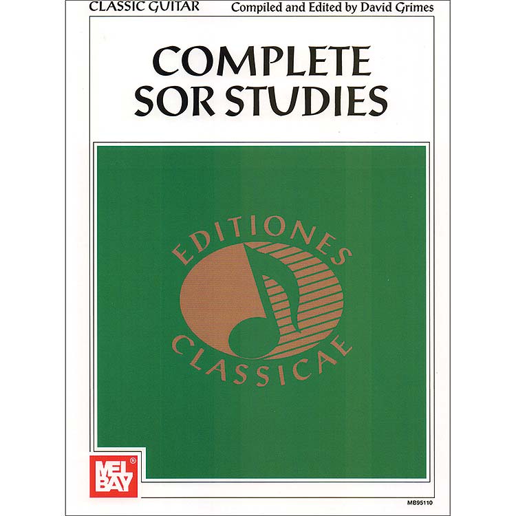 Complete Sor Studies for classical guitar, edited by David Grimes; Fernando Sor (Mel Bay Publications)