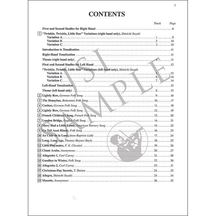 Suzuki Piano School, Volume 1, Book with CD - International Edition ...