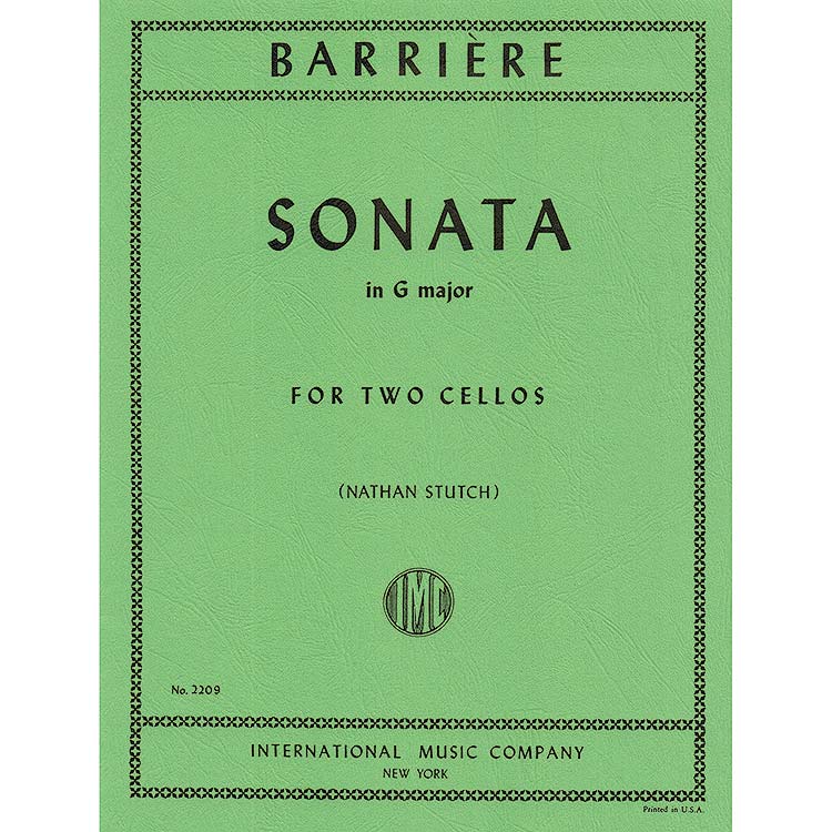 Sonata in G Major, for two cellos; Barriere (Int)