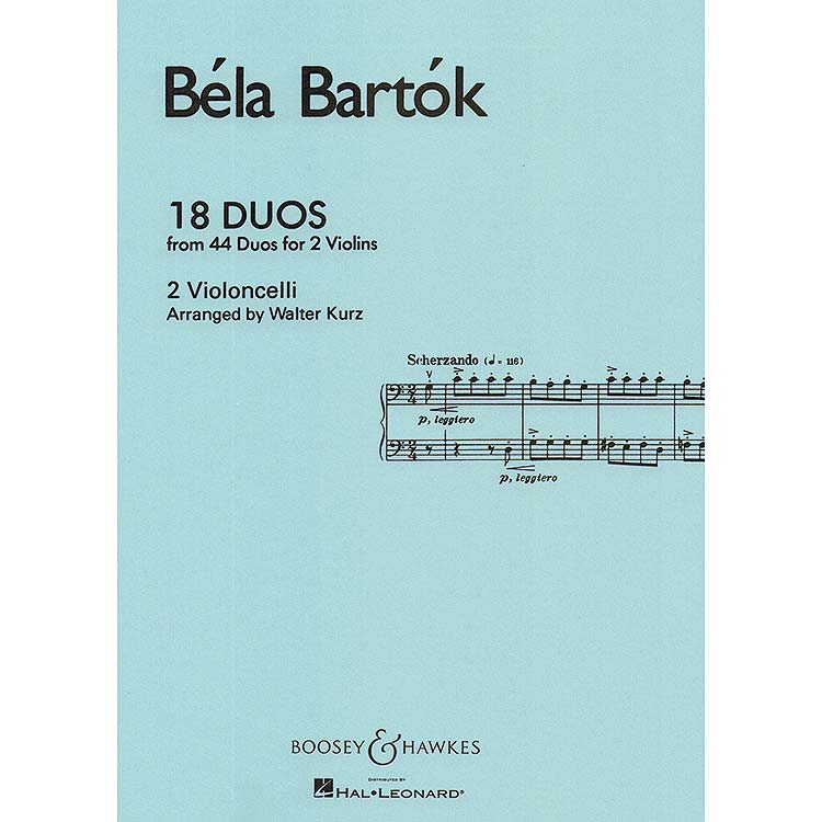18 Duos (from 44 Violin Duos) 2 cellos; Bela Bartok (Boosey & Hawkes)