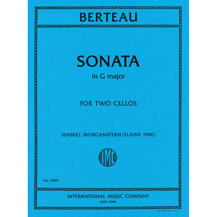 Sonata in G Major for two cellos; Martin Berteau