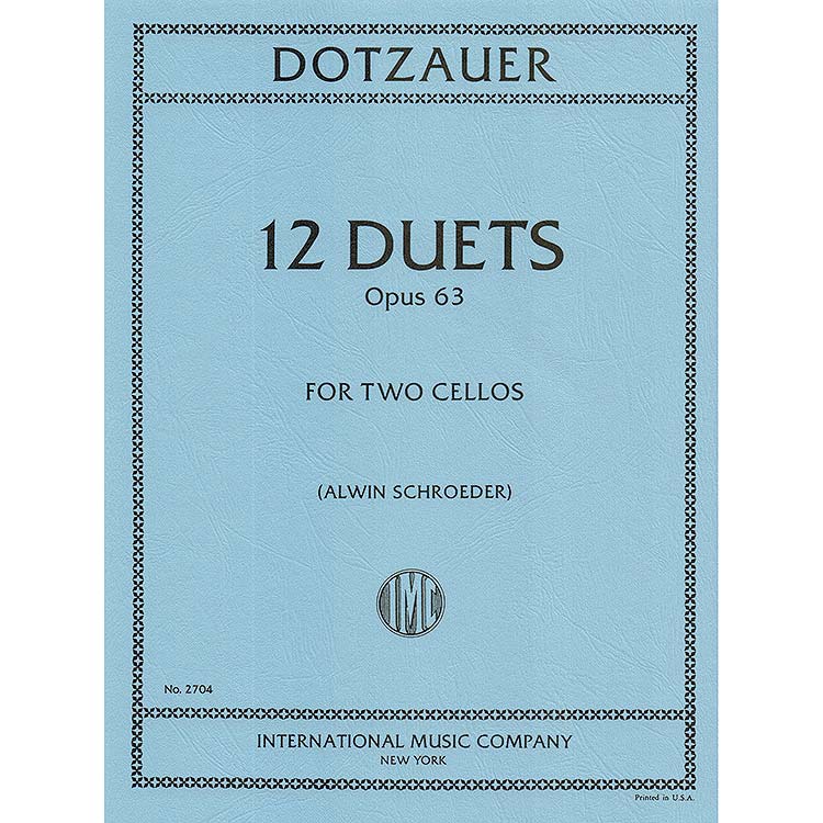 Twelve Duets for Two Cellos, op. 63; Friedrich Dotzauer (International)
