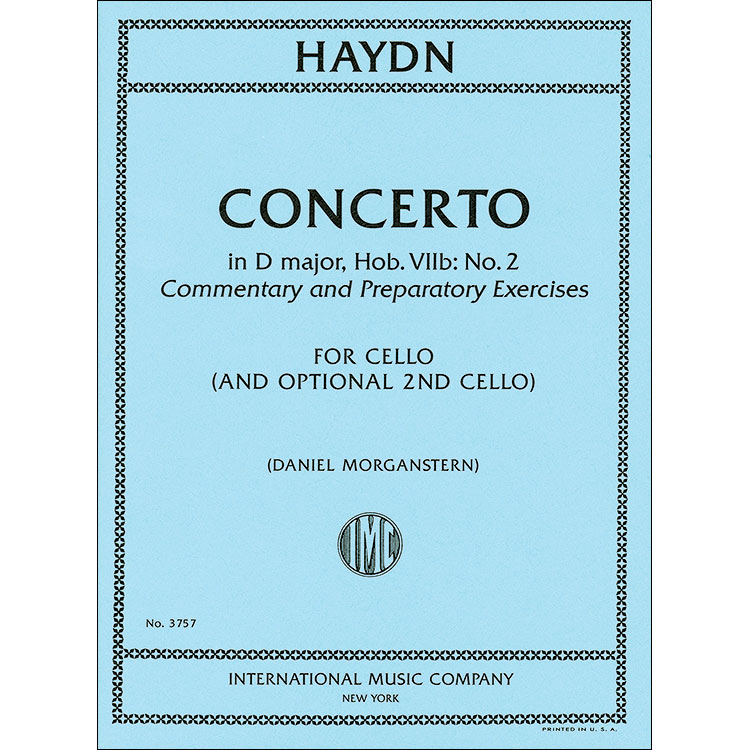 Concerto No. 2 in D Major, Hob.IIIb: 2 for cello with commentary, preparatory exercises and optional 2nd cello; Franz Joseph Haydn