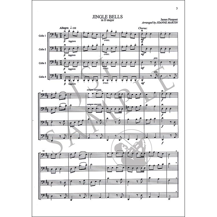 Festive Strings for cello ensemble; Joanne Martin (SummyBirchard