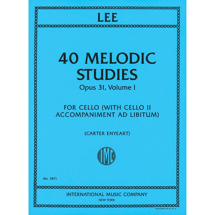 40 Melodic Studies, Op.31, Book 1 for two cellos; Sebastian Lee