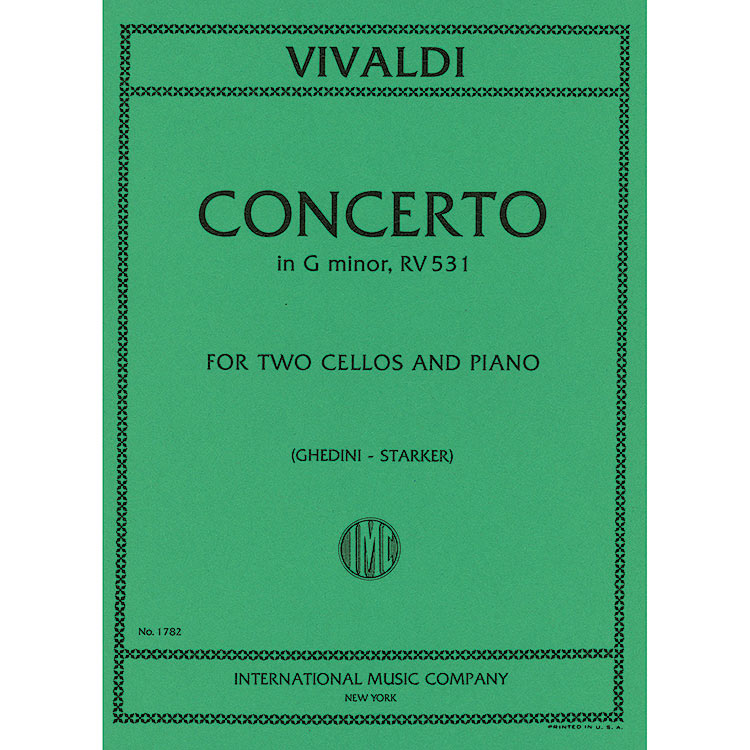 Concerto in G minor, RV 531 for two cellos and piano; Antonio Vivaldi