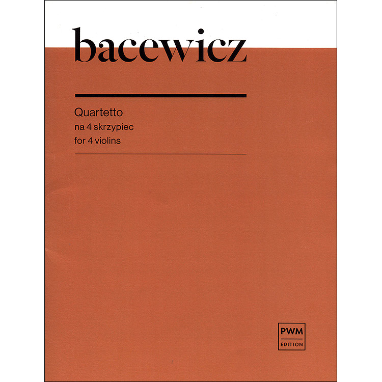 Quartet for 4 Violins (score and parts); Grazyna Bacewicz