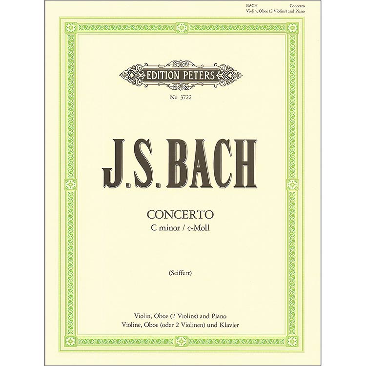 Concerto in C Minor, BWV 1060, 2 violins and piano; Johann Sebastian Bach (Peters)