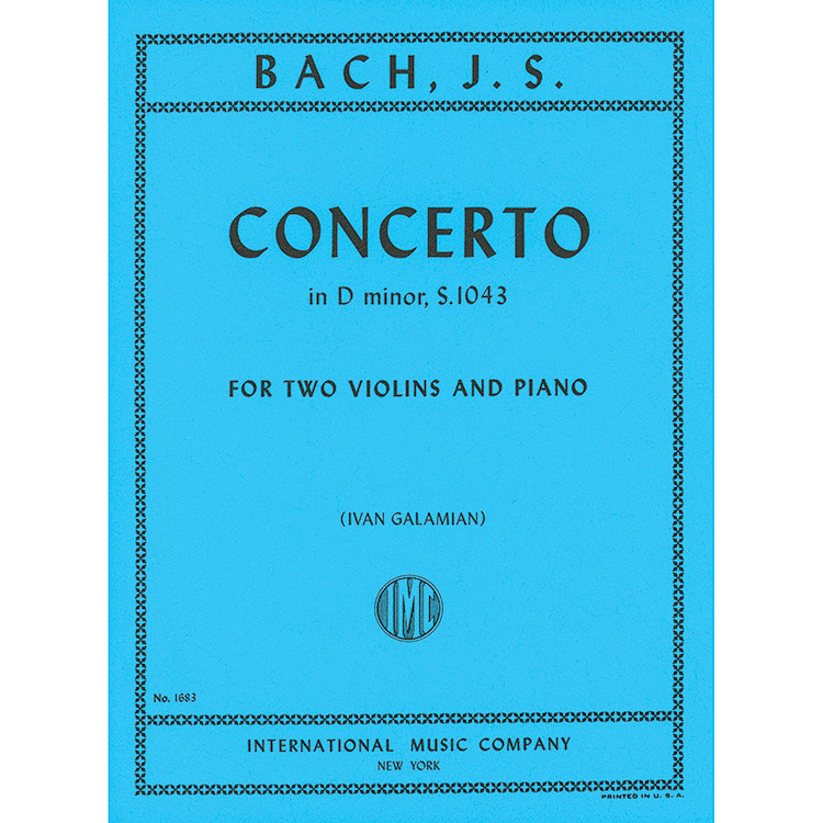 Double Concerto in D Minor, BWV 1043 for two violins and piano (Galamian); Johann Sebastian Bach