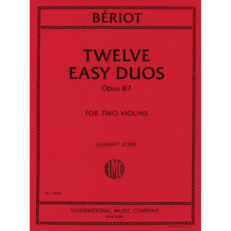Twelve Easy Duos, Op.87 for two violins; Charles-Auguste de Beriot