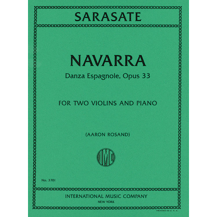 Navarra: Danse Espagnole, Op.33 for two violins; Pablo de Sarasate