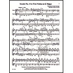 Six Sonatas for Two Violins, Op. Posth., Vol. 2 (Nos. 4-6), score and parts; Joseph Bologne, Chevalier de Saint-Georges (Latham)