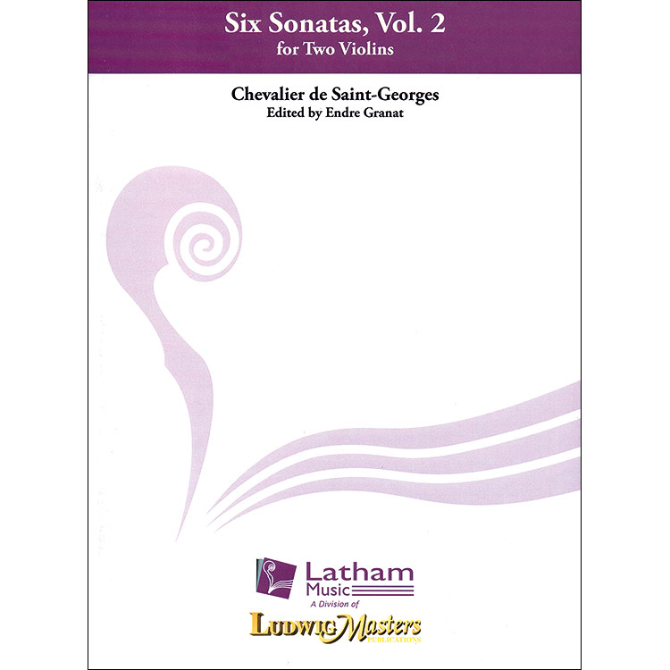 Six Sonatas for Two Violins, Op. Posth., Vol. 2 (Nos. 4-6), score and parts; Joseph Bologne, Chevalier de Saint-Georges (Latham)