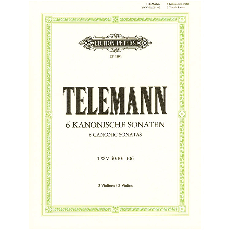 Six Canonic Sonatas for two violins, TWV 40:118-123; Georg Philipp Telemann