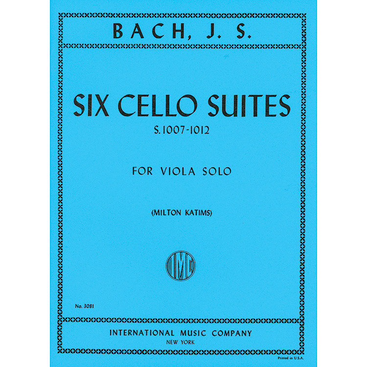 Six Cello Suites for Viola, BWV 1007-12 (Katims); Johann Sebastian Bach
