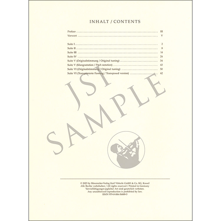 Six Cello Suites for Viola, BWV 1007-1012 (urtext); Johann Sebastian ...
