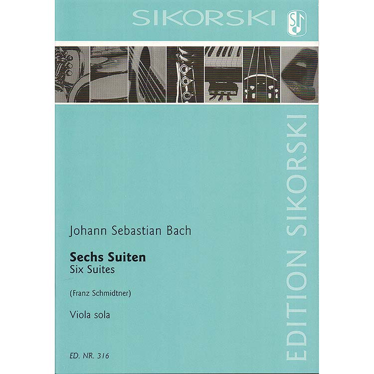 Six Cello Suites for Viola BWV1007-1012 (Schmidtner); Johann Sebastian Bach (Sikorski)