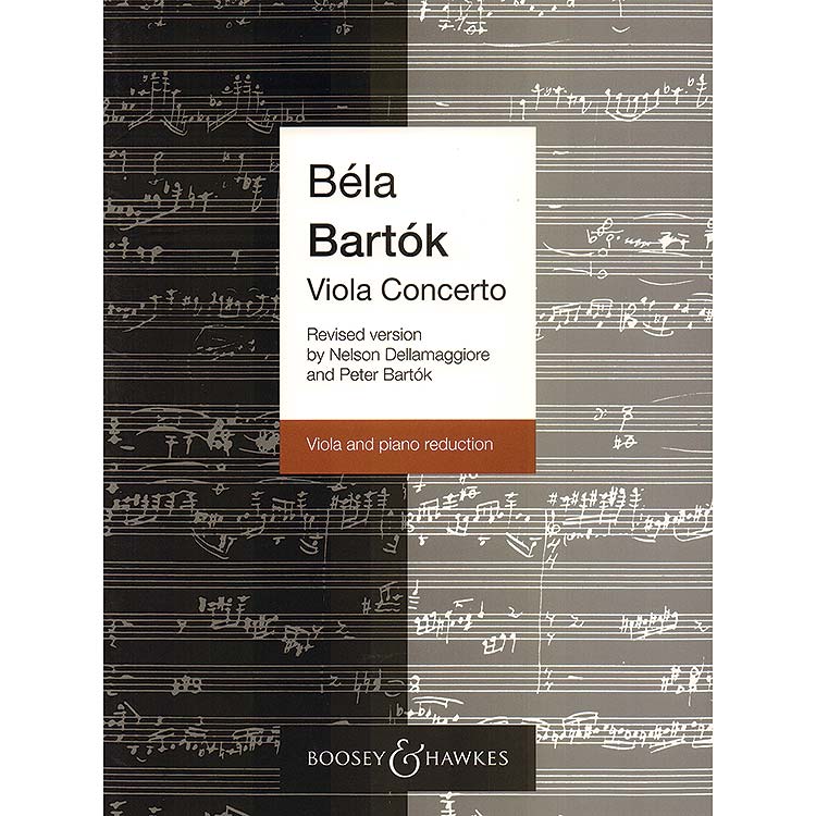 Viola Concerto, Sz. 120 for viola and piano (urtext; P. Bartok/Neubauer); Bela Bartok
