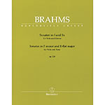 Sonatas, op. 120 (1 & 2) in F Minor and E-Flat Major for viola and piano (urtext); Johannes Brahms (Barenreiter Verlag)