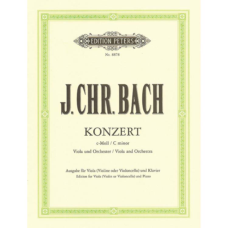Concerto in C Minor for viola and piano (attributed to Johann Christian Bach); Henri Casadesus (Edition Peters)