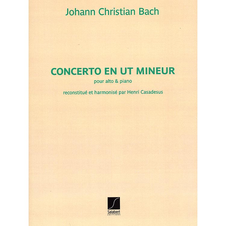 Concerto in C Minor, viola and piano (style of J. C. Bach); Henri Casadesus (Salabert)