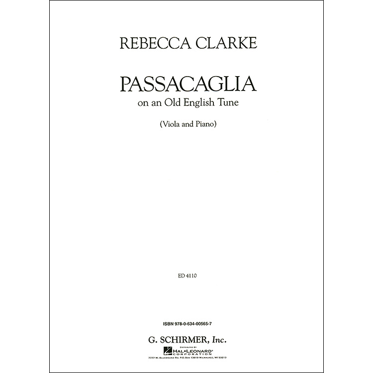 Passacaglia on an Old English Tune, viola; Rebecca Clarke (G. Schirmer)