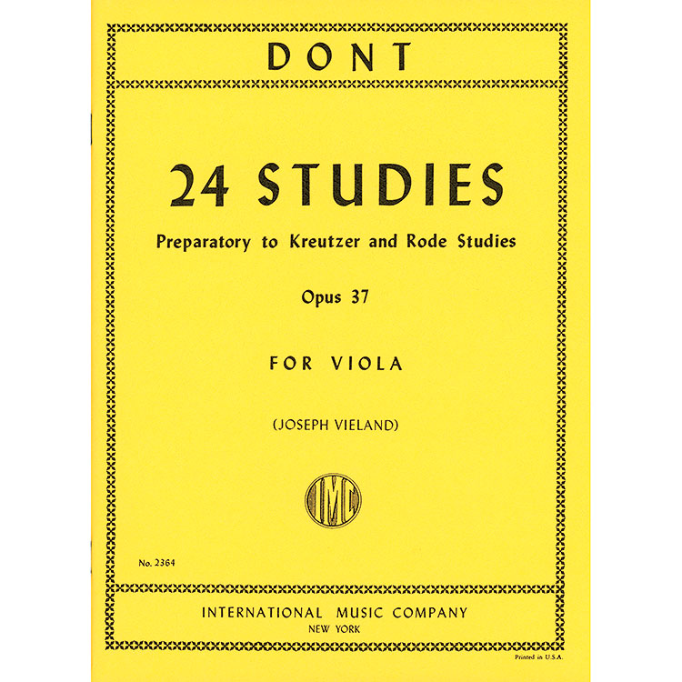 Twenty-Four Studies, op.37, viola; Dont (Int)