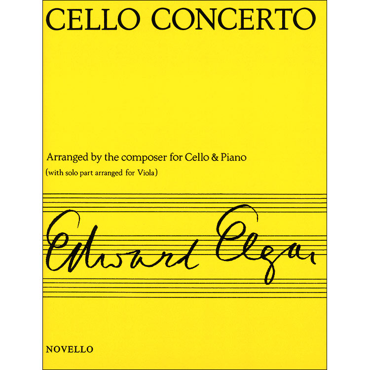 Cello Concerto transcribed for Viola; Edward Elgar (Novello)