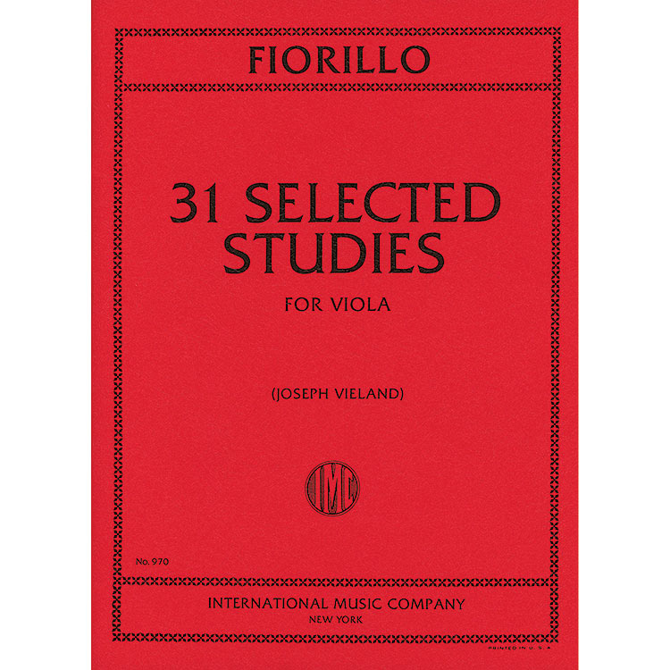 Thirty-one Selected Studies, viola; Federigo Fiorillo (International)