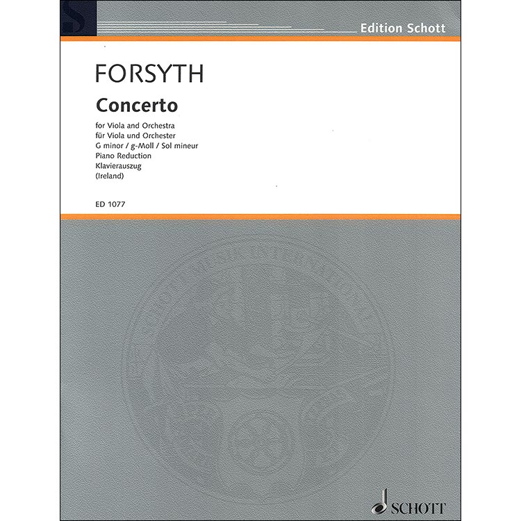 Concerto in G Minor, viola and piano; Cecil Forsyth (Schott Edition)