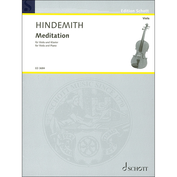 Meditation from Nobilissima Visione, viola and piano; Paul Hindemith