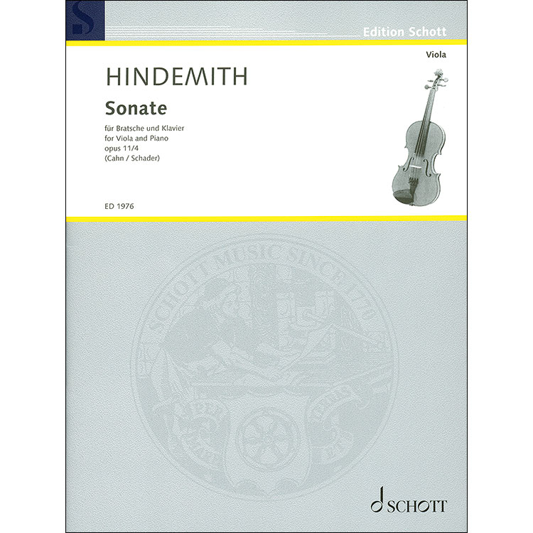 Viola Sonata, op. 11, no.4 for viola and piano; Paul Hindemith