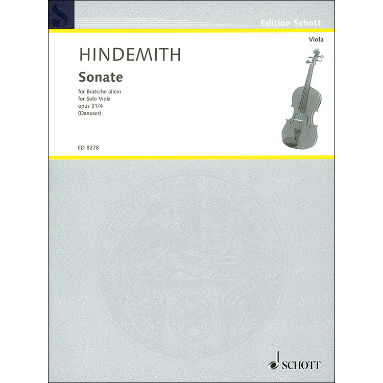 Sonata No. 4, Op.31 for solo viola; Paul Hindemith
