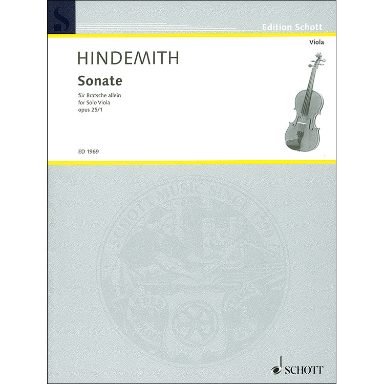 Viola Sonata op. 25, no. 1; Paul Hindemith (Schott Editions)