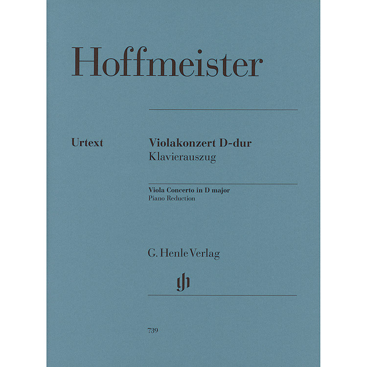 Concerto in D Major, viola (urtext);  Franz Anton Hoffmeister (Hen)