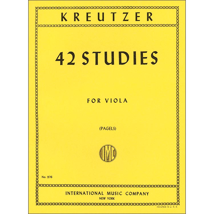 42 Studies, viola; Kreutzer (Int)