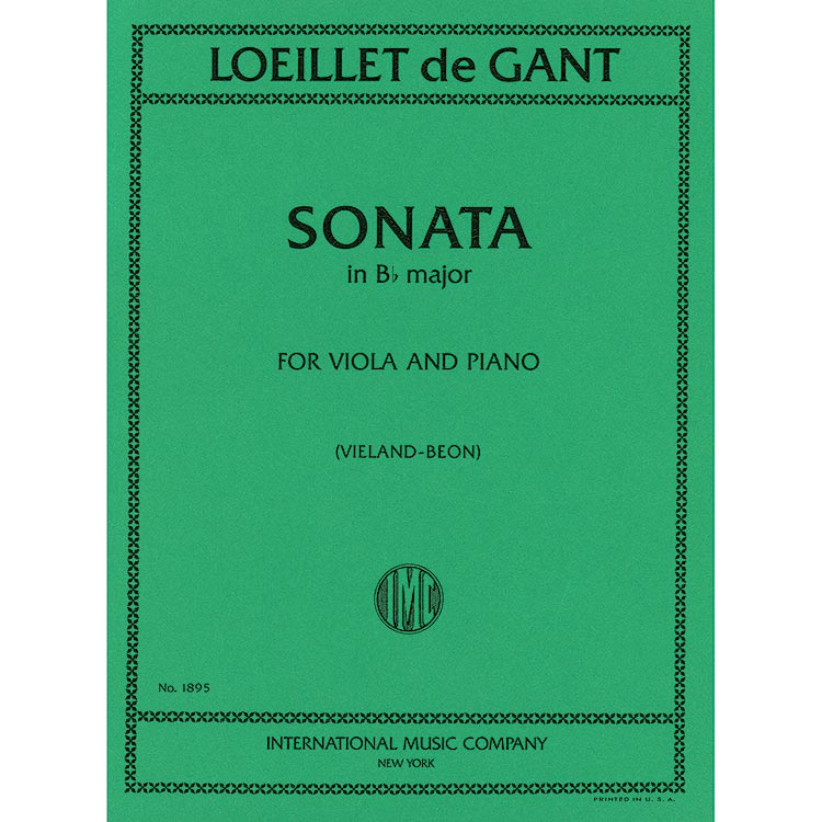 Sonata in Bb Major, Viola; Jean Baptiste Loeillet de Gant
