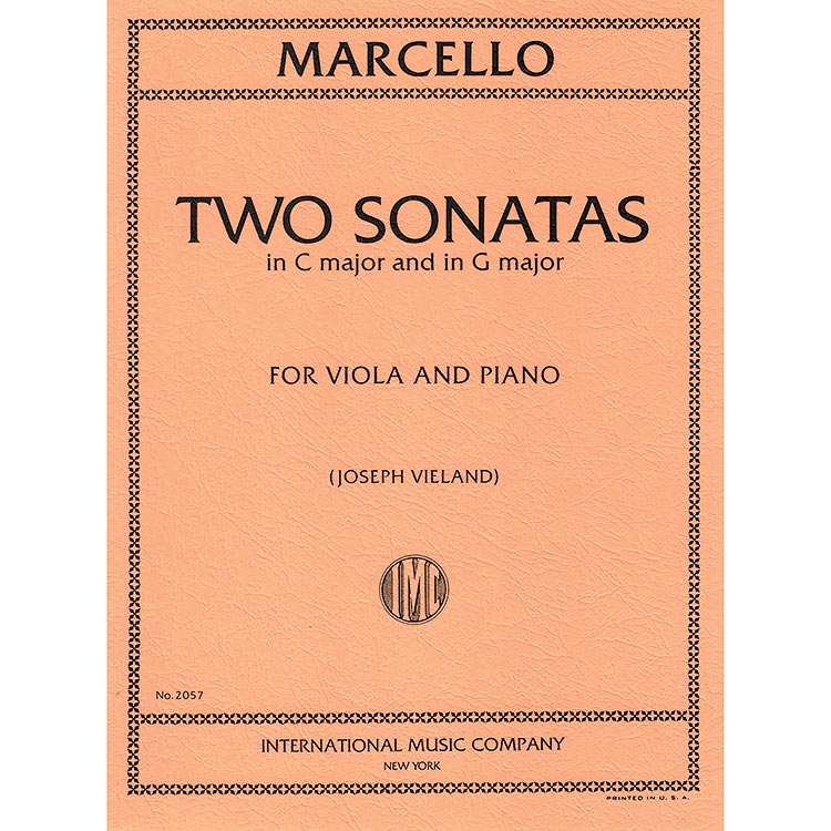 Two Sonatas in C Major & G Major (op. 2/5 & 6) viola and piano; Benedetto Marcello (International)