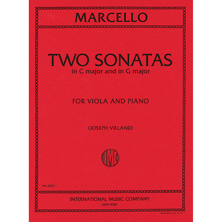 Two Sonatas in C Major & G Major (op. 2/5 & 6) viola and piano; Benedetto Marcello (International)