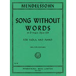 Song without Words in D Major, Op.109 for viola and piano; Felix Mendelssohn