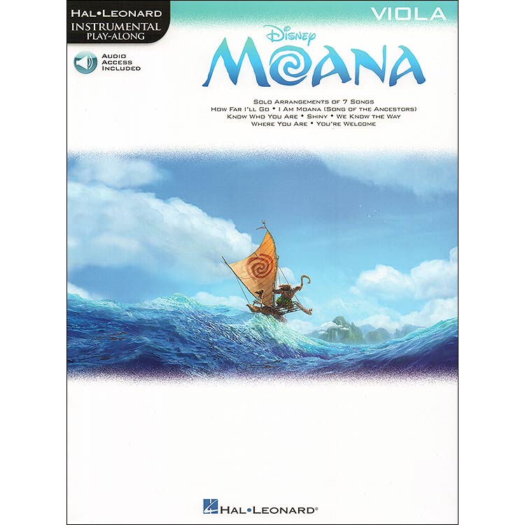Moana, Solo Arrangements of 7 Songs, for viola, with Audio Access; Miranda (Hal Leonard)