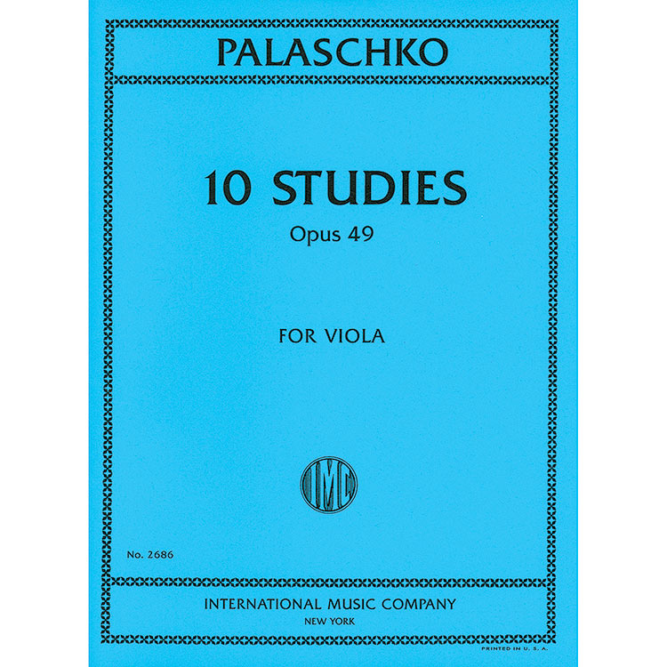 Ten Studies, Op. 49 for viola; Johannes Palaschko