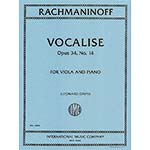 Vocalise, op. 34, no. 14 for viola and piano; Sergei Rachmaninoff (International)