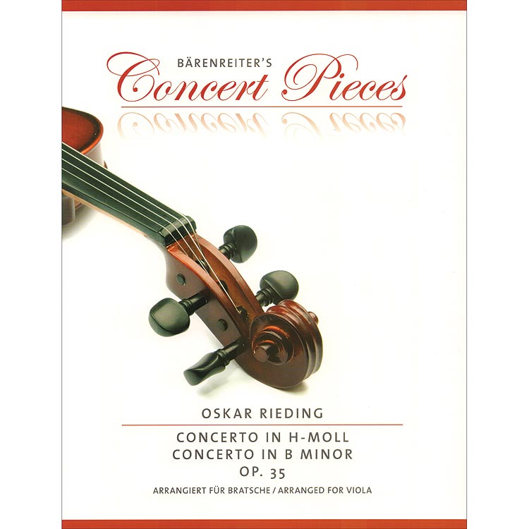 Concerto, op. 35, transposed for viola by Kurt Sassmannshaus; Oskar Rieding - Bärenreiter Verlag