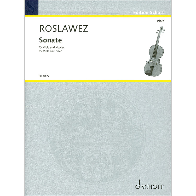 Sonata No. 1 for viola and piano; Nikolai Roslavets